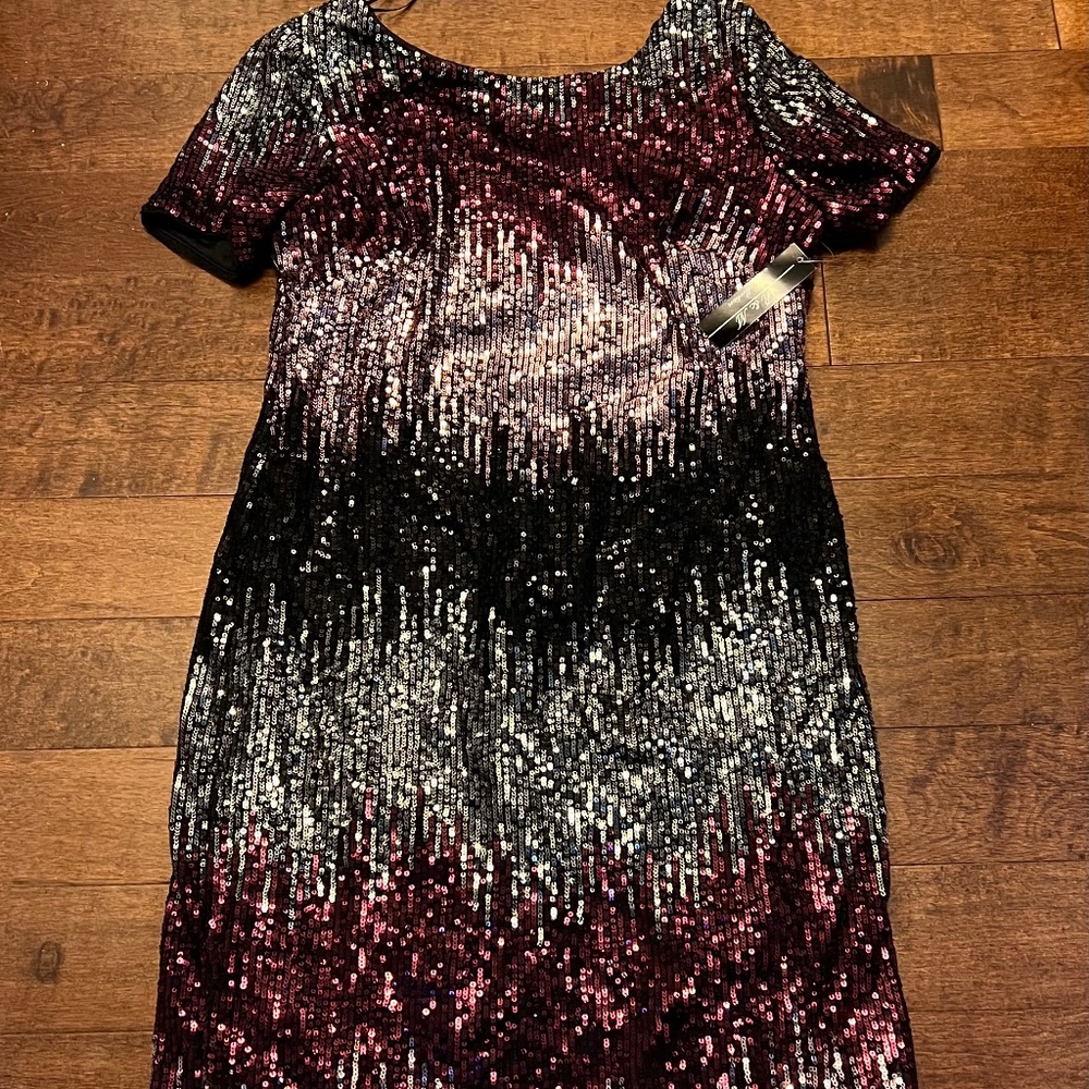 R & M Richard Knee length sequin dress